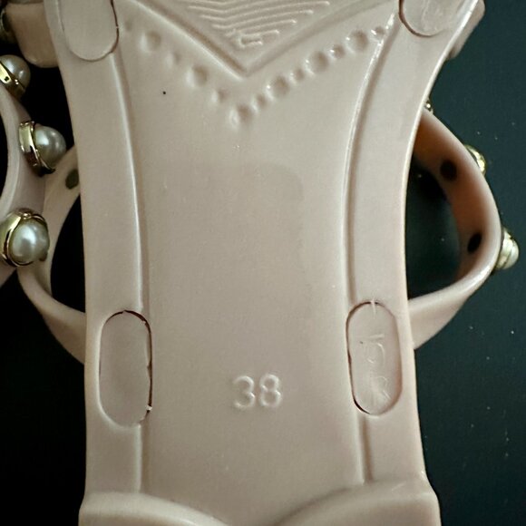 Steve Madden Women's Pearl Embellished Flat Sandals Yalsa Blush Size 7.5 - Picture 5 of 7